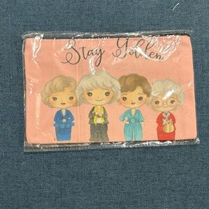 Stay Golden Cartoon Character Pouch